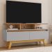 Rack Bancada Tv 50 Pol 120 cm Rubi Cinamomo Off White BECHARA
