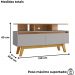 Rack Bancada Tv 50 Pol 120 cm Rubi Cinamomo Off White BECHARA