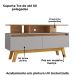 Rack Bancada Tv 50 Pol 120 cm Rubi Cinamomo Off White BECHARA