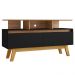 Rack Bancada Tv 50 Pol 120 cm Rubi Cinamomo Preto BECHARA