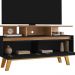 Rack Bancada Tv 50 Pol 120 cm Rubi Cinamomo Preto BECHARA