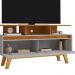 Rack Bancada Tv 50 Pol 120 cm Rubi Naturalle Off White BECHARA