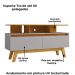 Rack Bancada Tv 50 Pol 120 cm Rubi Naturalle Off White BECHARA