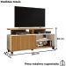 Rack Bancada Tv 52 Pol 136 cm Topazio Off White Cinamomo BECHARA