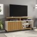 Rack Bancada Tv 52 Pol 136 cm Topazio Off White Cinamomo BECHARA