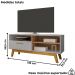 Rack Bancada Tv 55 Pol 136 cm Paladio Off White Cinamomo BECHARA