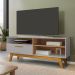 Rack Bancada Tv 55 Pol 136 cm Paladio Off White Cinamomo BECHARA