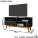 Rack Bancada Tv 55 Pol 136 cm Paladio Preto Fosco BECHARA