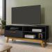 Rack Bancada Tv 55 Pol 136 cm Paladio Preto Fosco BECHARA