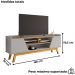 Rack Bancada Tv 65 Pol 160 cm Turim Off White Cinamomo BECHARA