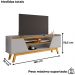 Rack Bancada Tv 65 Pol 160 cm Turim Off White Naturalle BECHARA