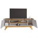 Rack Bancada Tv 65 Pol 160 cm Turim Off White Naturalle BECHARA