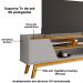 Rack Bancada Tv 65 Pol 160 cm Turim Off White Naturalle BECHARA