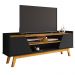Rack Bancada Tv 65 Pol 160 cm Turim Preto Fosco Naturalle BECHARA