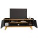 Rack Bancada Tv 65 Pol 160 cm Turim Preto Fosco Naturalle BECHARA