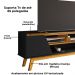 Rack Bancada Tv 65 Pol 160 cm Turim Preto Fosco Naturalle BECHARA