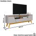 Rack Bancada Tv 70 Pol 180 cm Florenca Off White Cinamomo BECHARA