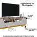 Rack Bancada Tv 70 Pol 180 cm Florenca Off White Cinamomo BECHARA