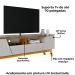 Rack Bancada Tv 70 Pol 180 cm Florenca Off White Naturalle BECHARA