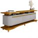 Rack Bancada Tv 75 Pol 180 cm Guarapari Naturalle Off White BECHARA