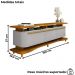 Rack Bancada Tv 75 Pol 180 cm Guarapari Naturalle Off White BECHARA
