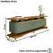 Rack Bancada Tv 75 Pol 180 cm Guarapari Naturalle Pistache BECHARA