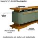 Rack Bancada Tv 75 Pol 180 cm Guarapari Naturalle Pistache BECHARA