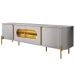 Rack Bancada Tv 75 Pol Organico 180 cm Juquehy Off White Naturalle BECHARA