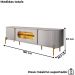 Rack Bancada Tv 75 Pol Organico 180 cm Juquehy Off White Naturalle BECHARA