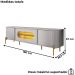 Rack Bancada Tv 75 Pol Organico 180 cm Juquehy Off White Pistache BECHARA