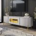 Rack Bancada Tv 75 Pol Organico 180 cm Juquehy Off White Pistache BECHARA