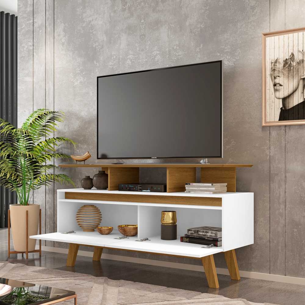 Rack para TV Field Cinamomo Branco