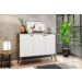 Balcão Aparador Sala 3 Portas Castani com Branco Bela Casa