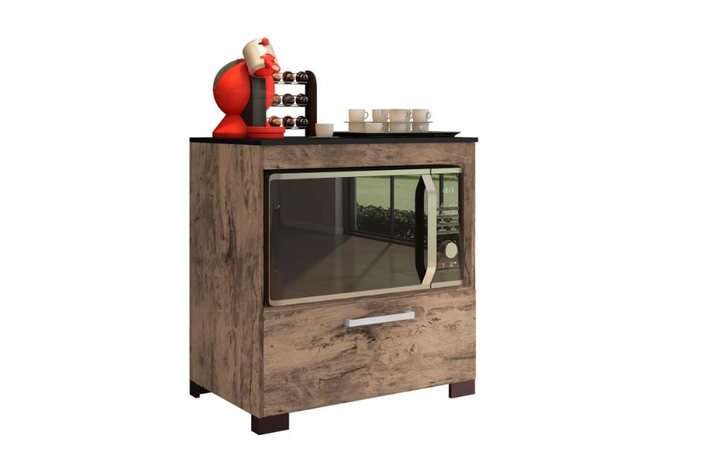 Balcão Para Cooktop E Forno  5 Bocas 1 Porta Albânia Castani Bela Casa
