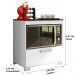 Balcão para Cooktop 5 Bocas 1Porta Branco Albânia Bela Casa