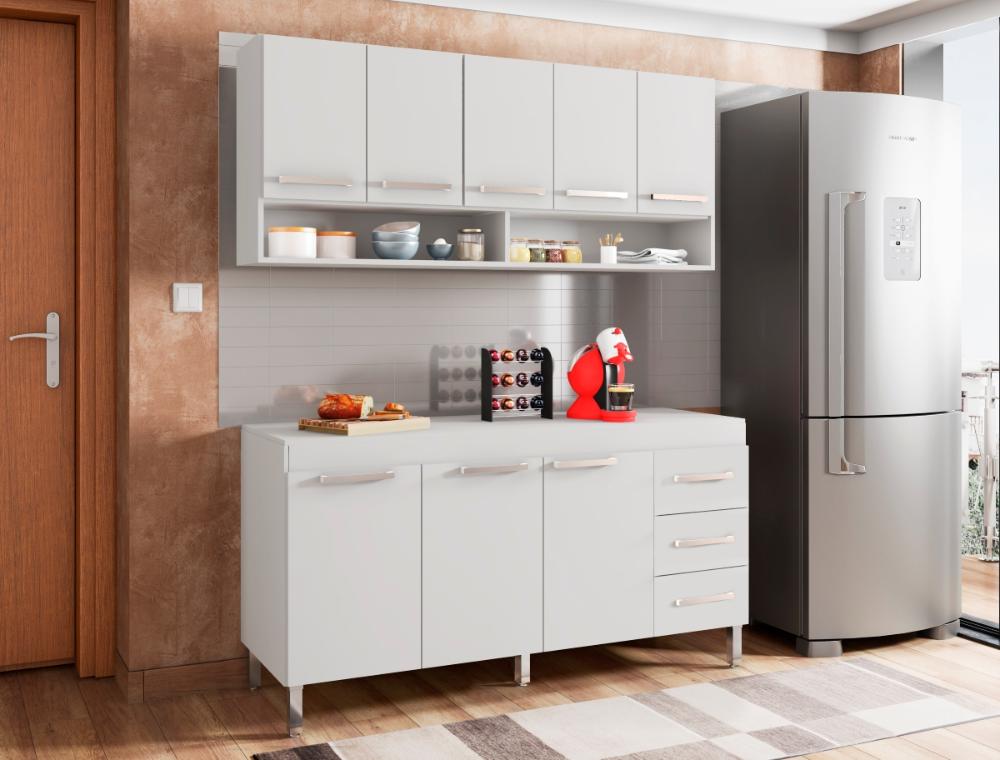 Cozinha Completa Grecia Branco Bela Casa