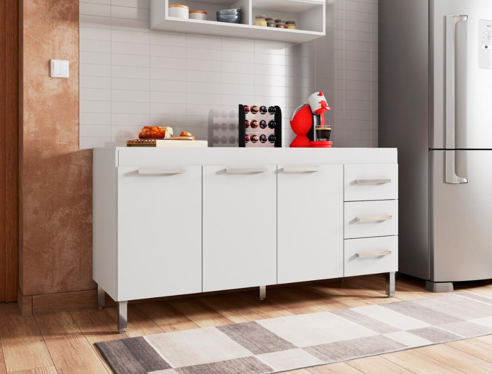 Cozinha Completa Grecia Branco Bela Casa