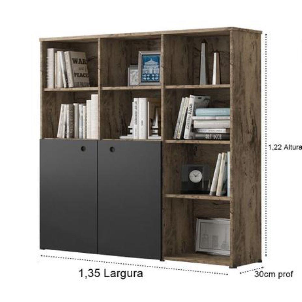 Estante Para Livros E Escritório Monaco Castani Bela Casa