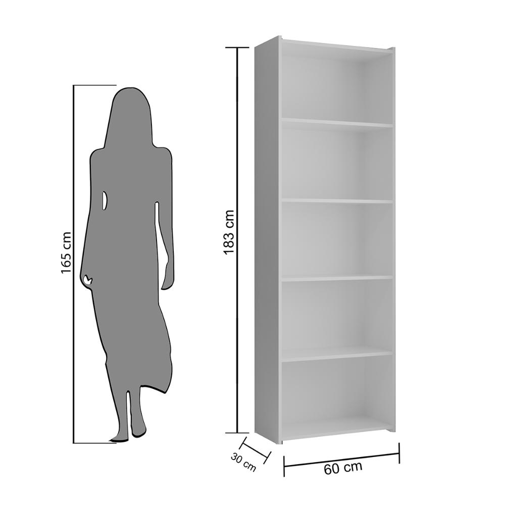 Estante Para Livros Suiça Branco Bela Casa