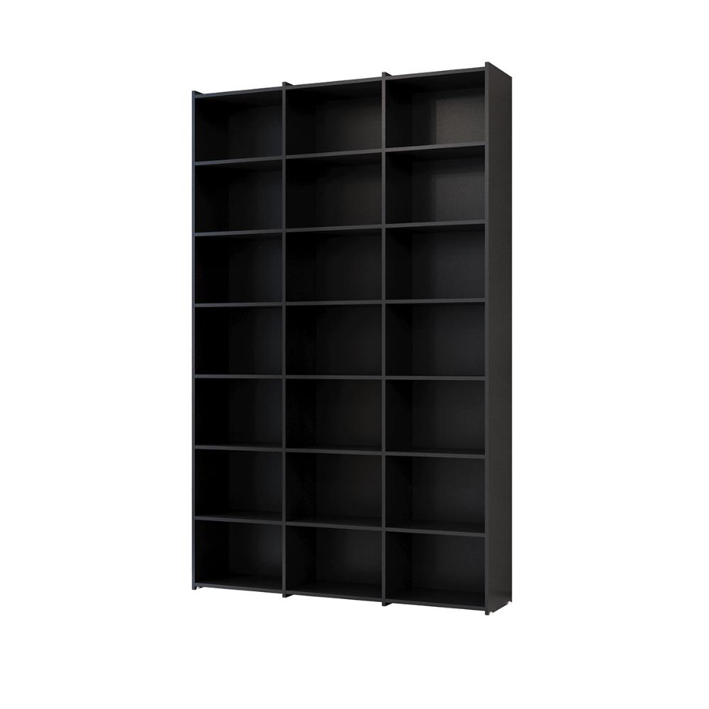 Livreiro Multiuso 18 Prateleiras Preto Montenegro Bela Casa