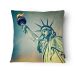 Almofada Design 043 Estatua da Liberdade 43 x 43 cm Branco, Azul