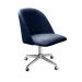 Cadeira de Escritório Gaia Giratória Com Rodízio - Suede Azul