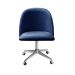Cadeira de Escritório Gaia Giratória Com Rodízio - Suede Azul