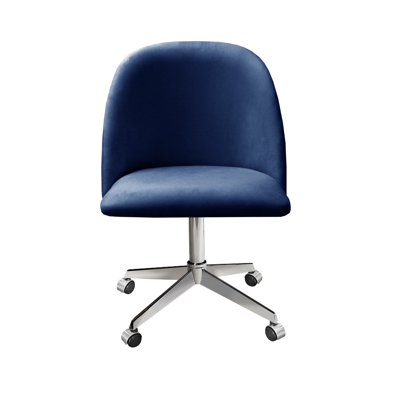 Cadeira de Escritório Gaia Giratória Com Rodízio - Suede Azul