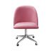 Cadeira de Escritório Gaia Giratória Com Rodízio - Suede Rosa