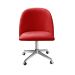 Cadeira de Escritório Gaia Giratória Com Rodízio - Suede Vermelho