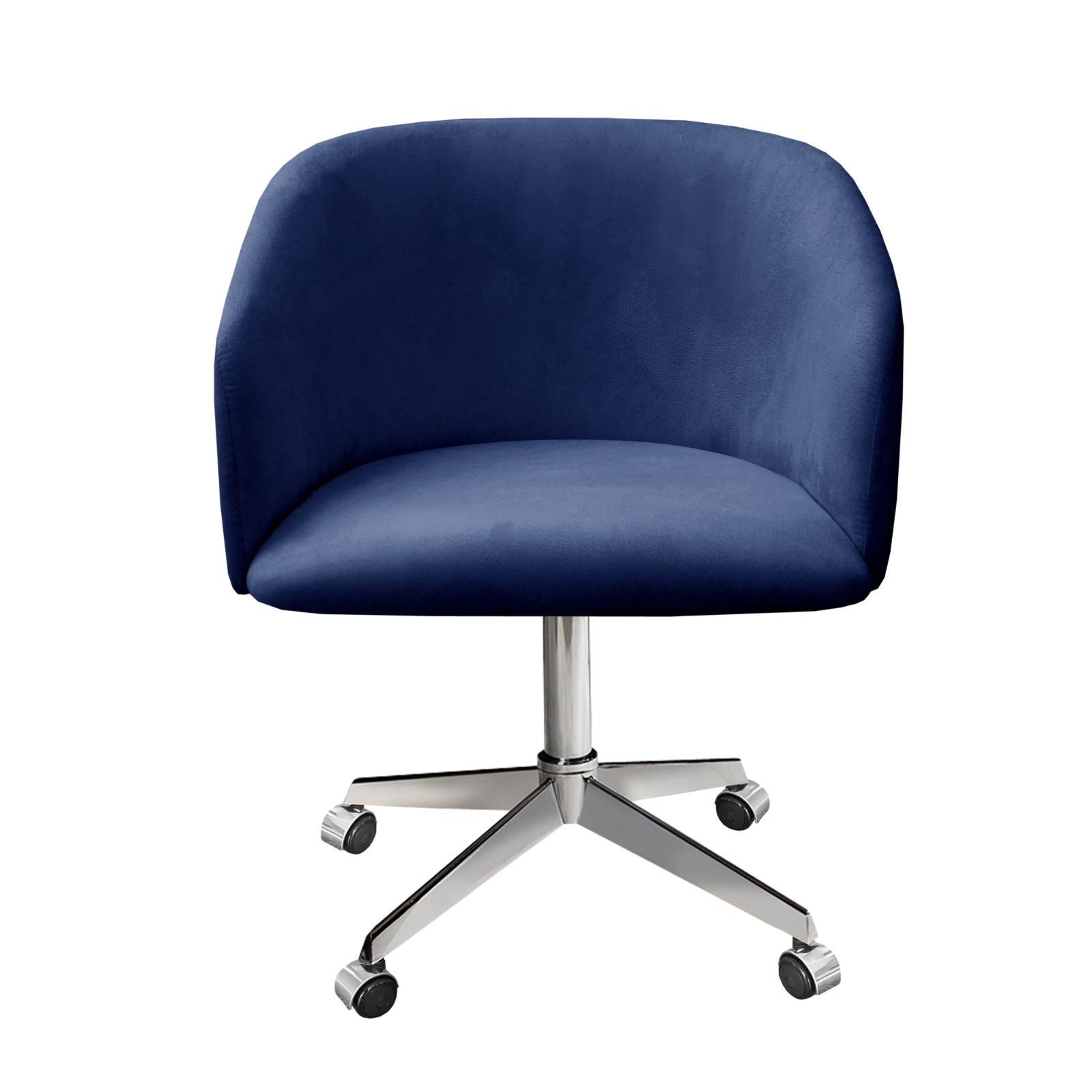 Cadeira de Escritório Giratória Com Rodízio Atenas - Suede Azul
