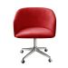 Cadeira de Escritório Giratória Com Rodízio Atenas - Suede Vermelho