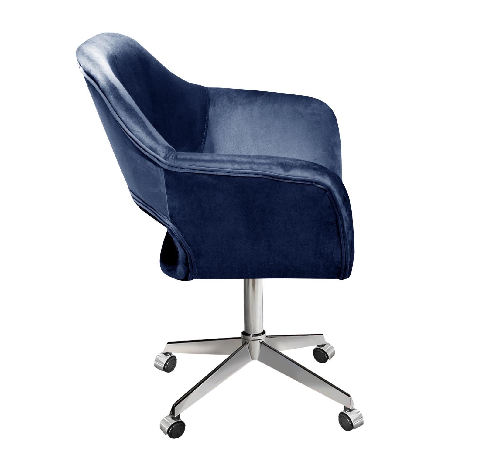 Cadeira de Escritório Secretária Giratória Zara - Suede Azul