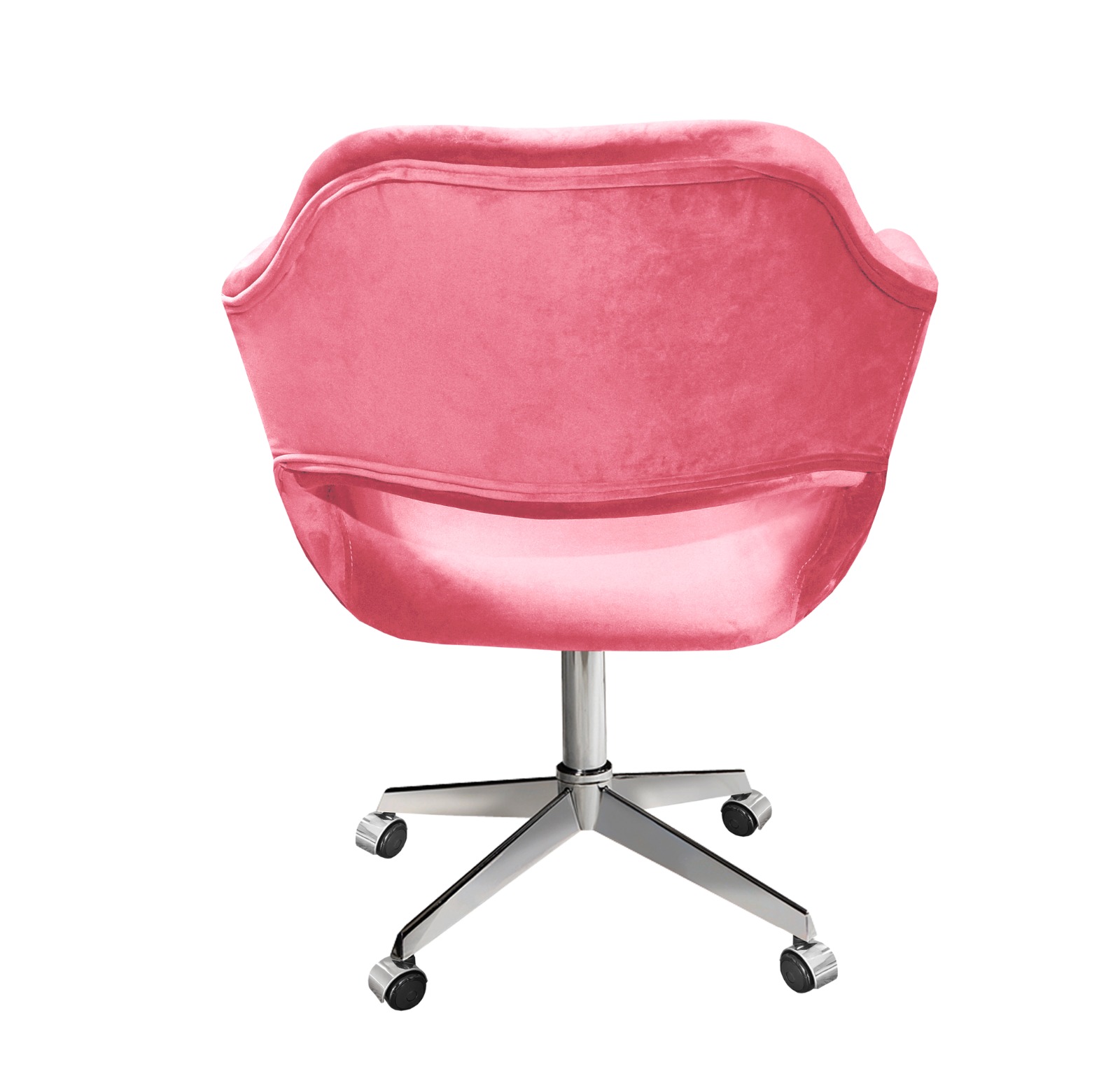 Cadeira de Escritório Secretária Giratória Zara - Suede Rosa